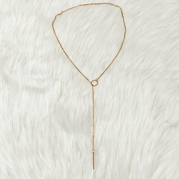 Jewelry - Women’s Circle and Bar Gold Necklace. Fashion Jewelry. Brand New